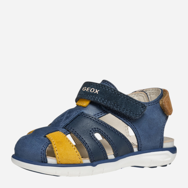 Sandały chłopięce skórzane Geox B Sandal Delhi Boy B354LA0CL22-C4P2G 22 Granatowe (8058192264092) - obraz 3