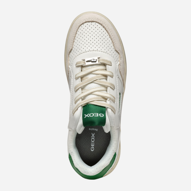 Підліткові кеди для хлопчика Geox J Washiba Boy J55LQD05422-C0547 40 Білі (8058192232435) - зображення 8