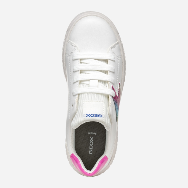Дитячі кеди для дівчинки Geox J Mikiroshi Girl J45DVA0BCQD-C0653 33 Білі (8058192182419) - зображення 5