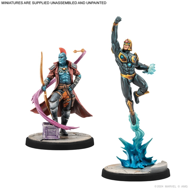 Zestaw figurek do złożenia i pomalowania Atomic Mass Games Marvel Crisis Protocol Nova & Yondu Character Pack CP126 (841333128333) - obraz 3