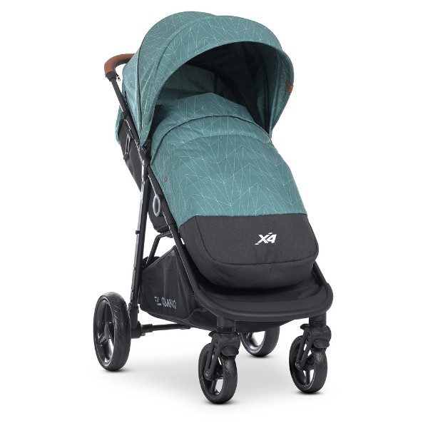 Коляска прогулочная El Camino X4 ME 1024 Marine lines (25431) Черный с бирюзовым - Фото 9 Коляска прогулочная El Camino X4 ME 1024 Marine lines (25431) Черный с бирюзовым - изображение 9