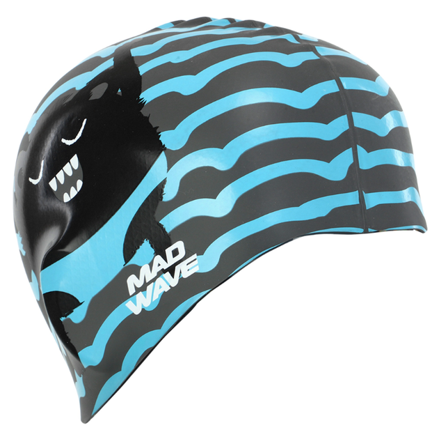 Шапочка для плавання дитяча YAR-SPORT Junior MONSTER M057309 (силікон, блакитний) - изображение 4