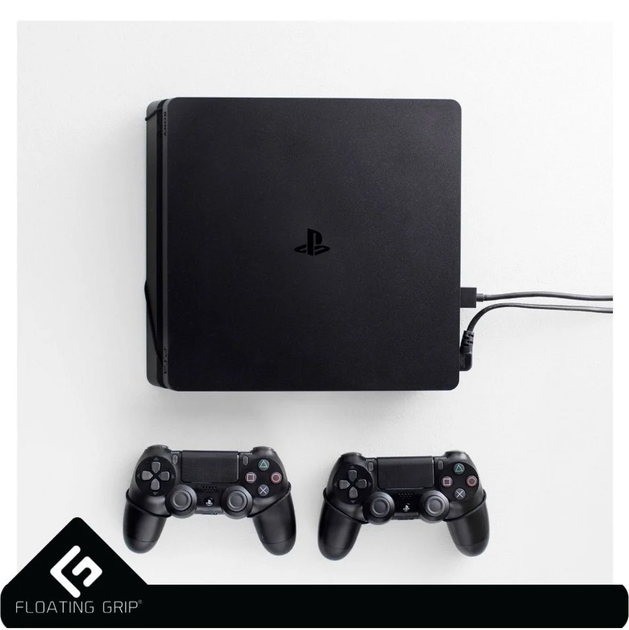 Uchwyt ścienny Floating Grip Playstation 4 Slim and Controller Black (5713474100118) - obraz 4