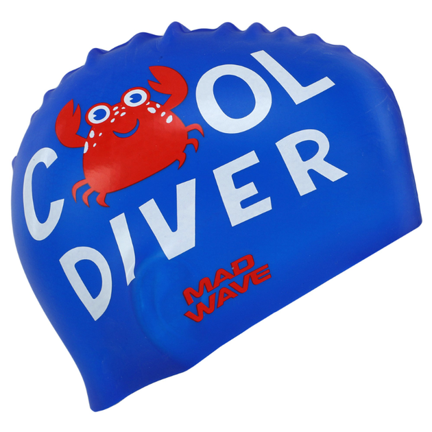 Шапочка для плавання дитяча YAR-SPORT Junior COOL DIVER M057310 (силікон, синій) - изображение 5