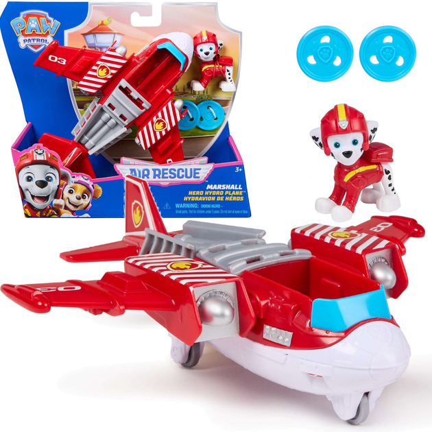 Pojazd Spin Master Psi Patrol Air Rescue Marshall Hero Hydro Plane 6071174 (0681147036765) - obraz 3