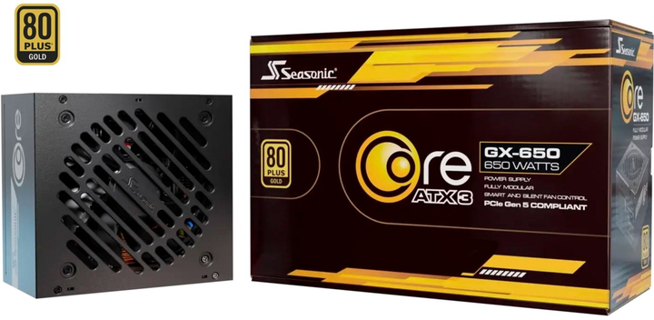Zasilacz Seasonic Core GX-650 650W Black (SRP-CGX651-A5A32SF) - obraz 7