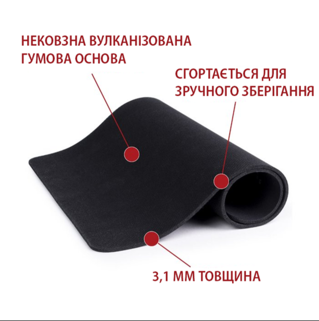 Большой коврик для чистки оружия 30*91см, прошитый, AR-15 - изображение 5