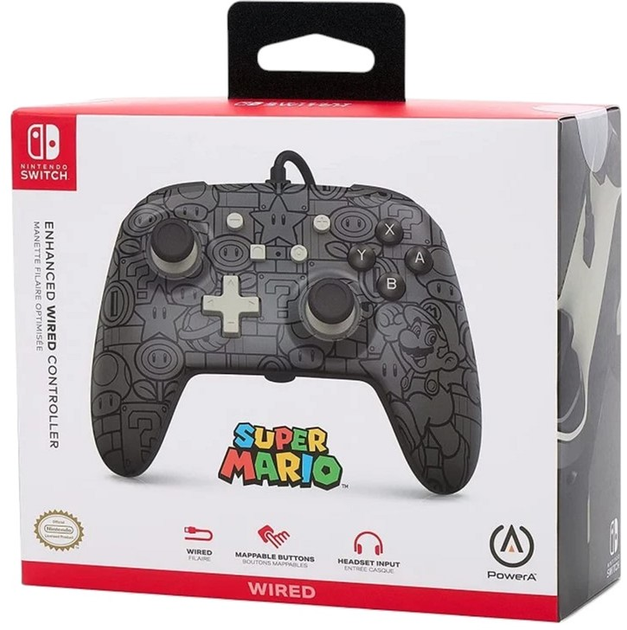 Kontroler PowerA Enhanced Nintendo Switch Power-Up Mario Black (0617885027321) - obraz 10
