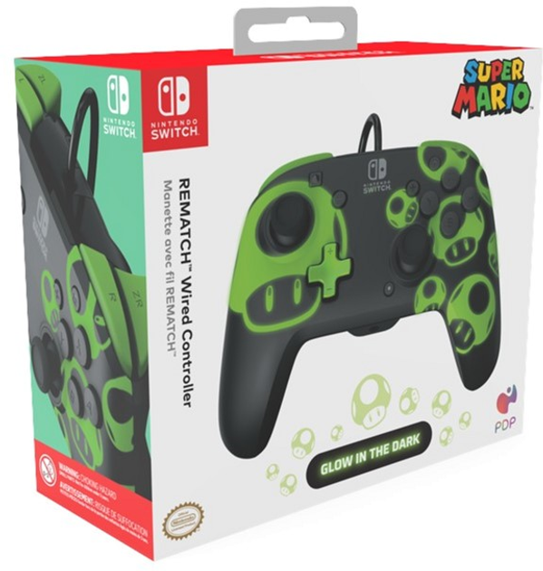 Kontroler PDP Nintendo Switch Rematch 1Up Glow In The Dark (0708056070328) - obraz 8