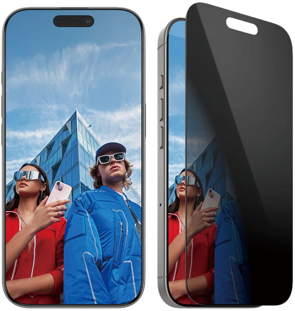 Szkło hartowane PanzerGlass Privacy Screen Protector Ultra-Wide Fit do Apple iPhone 16 Pro Black (5715685002465) - obraz 3