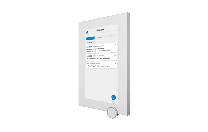 IP-відеодомофон BAS-IP AZ-07L 7'' IPS SIP PoE Android, White - Фото 5 IP-відеодомофон BAS-IP AZ-07L 7'' IPS SIP PoE Android, White - зображення 5