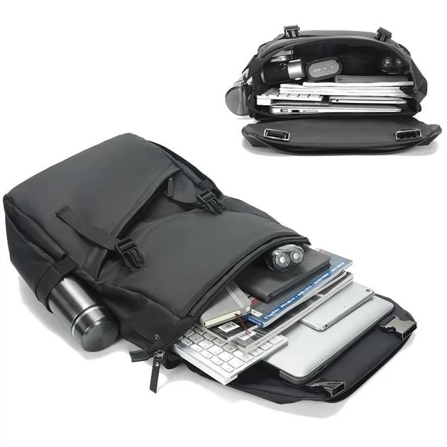 Рюкзак Tigernu T-B9592 Black 15.6" Чорний водонепроникний легкий стильний для ноутбука, навчання та подорожей - изображение 2