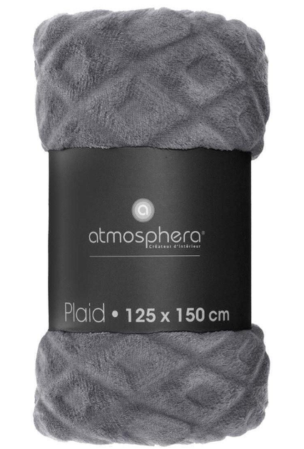 Koc Atmosphera Losan wzór 3D szary 125 x 150 cm (3560238658161) - obraz 4