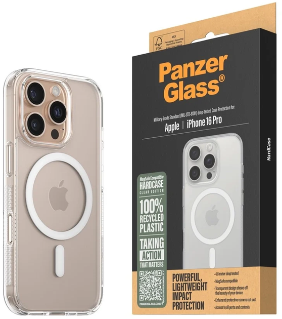 Etui PanzerGlass HardCase z MagSafe do Apple iPhone 16 Pro White (5715685003158) - obraz 3