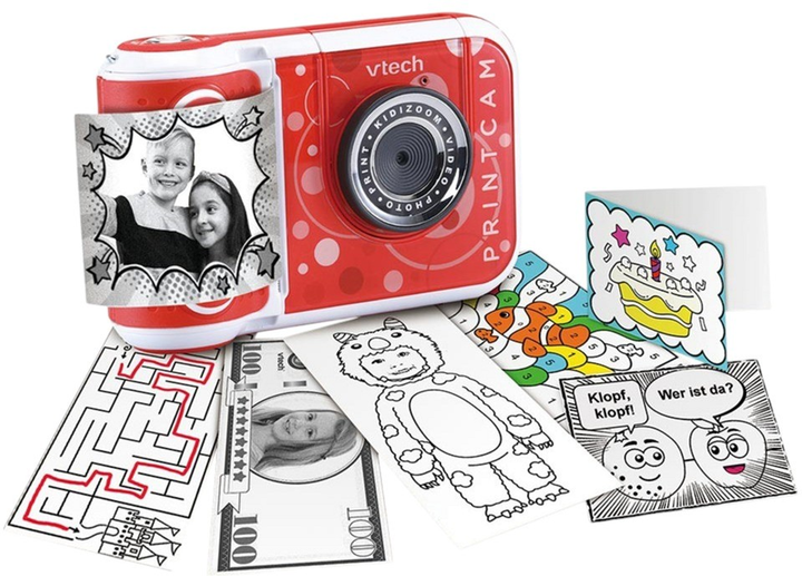 Aparat cyfrowy VTech KidiZoom Print Cam Red/White (80-549184) - obraz 5