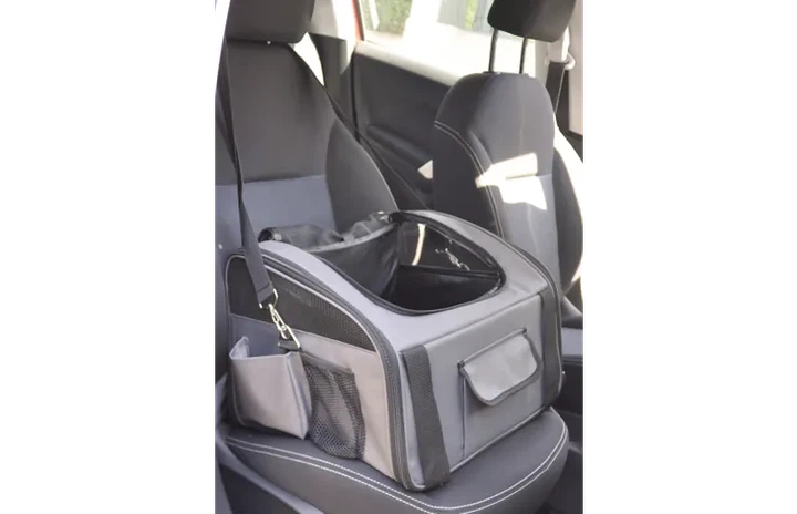 Автомобільна сумка для собак Flamingo Car Seat Ida 7 кг Grey (5400585083095) - зображення 7
