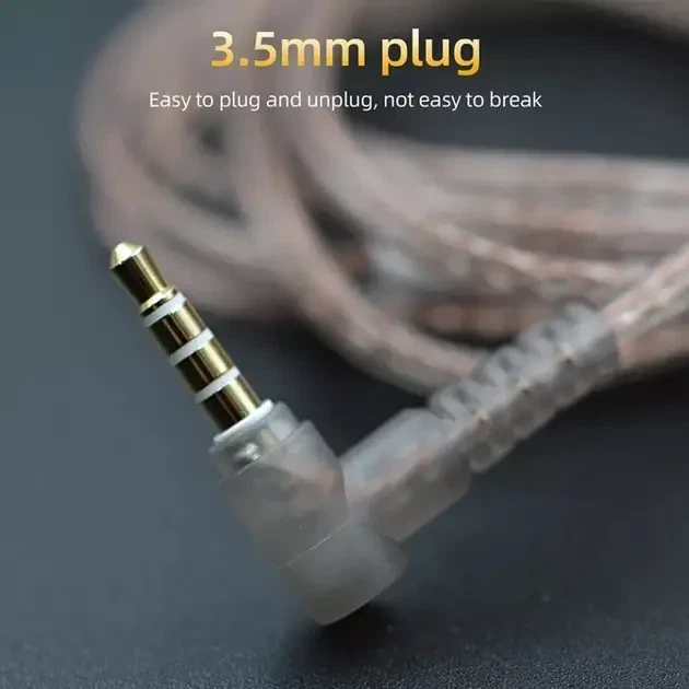 Кабель сменный для наушников KZ 3,5 мм c-pin с Микрофоном - изображение 5