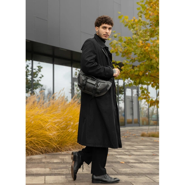 Велика чоловіча поясна сумка бананка Sambag DynamicDart графітова - изображение 5