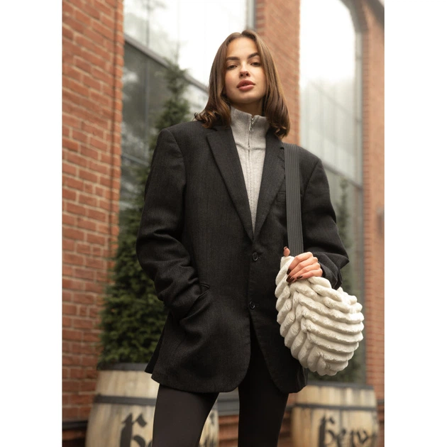 Жіноча сумка Sambag HOBO Bag-glove тканева молочна - изображение 7