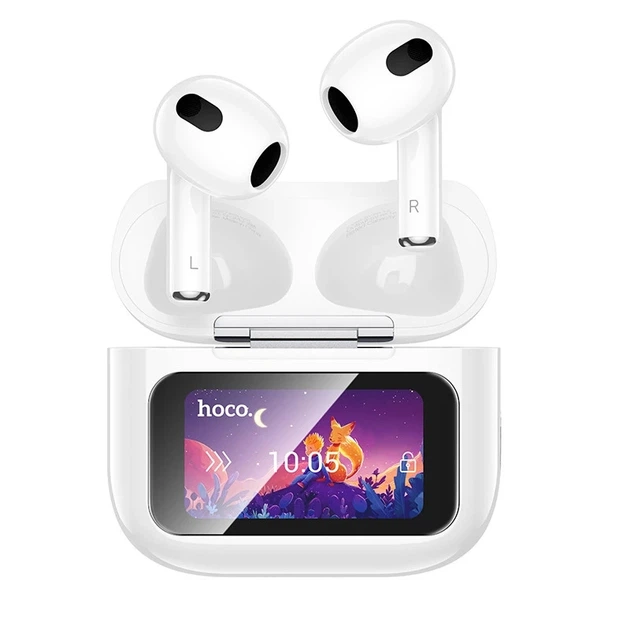 Беспроводные наушники HOCO EW81 Elegant true wireless touch screen BT headset, BT5.4, 30mAh, 300mAh, 4h, white - Фото 3 Беспроводные наушники HOCO EW81 Elegant true wireless touch screen BT headset, BT5.4, 30mAh, 300mAh, 4h, white - изображение 3