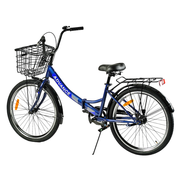 Велосипед складний Corso 24" Advance AD-240, одношвидкісний, складна сталева рама 14". Blue (148347) - Фото 3 Велосипед складний Corso 24" Advance AD-240, одношвидкісний, складна сталева рама 14". Blue (148347) - зображення 3