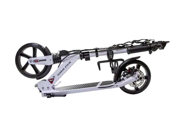 Детский самокат двухколесный Scale Sports SS-12, ручной тормоз, Led-фонарик. White (1111449399) - изображение 5