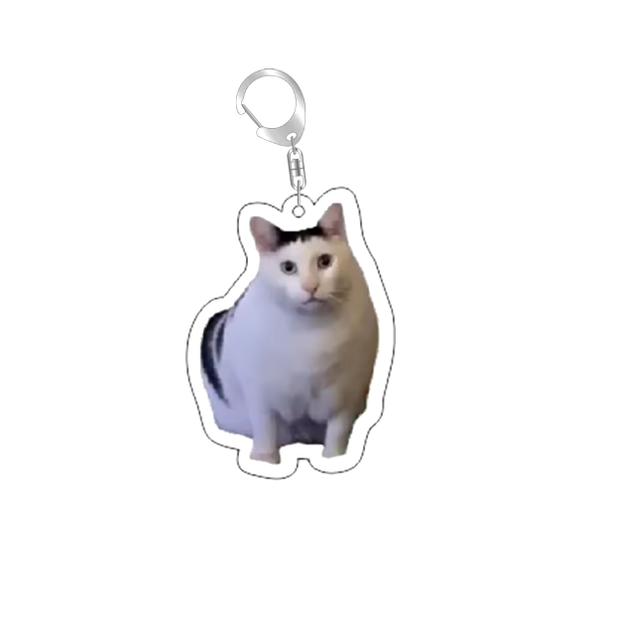 Брелок на ключи Кот мем Style 2, 6 см - Фото 1 Брелок на ключи Кот мем Style 2, 6 см - изображение 1