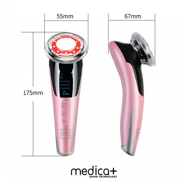 Мікрострумовий RF Lifting Масажер для обличчя Skin Lifting 7.0 Pink - EMS, LED - зображення 9