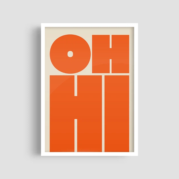 Постер Roomy "Oh Hi" Чорна рамка з антибліковим склом A4 (29.7x21 cm) - зображення 6