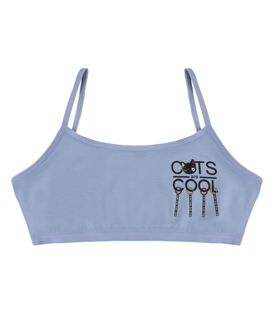 Подростковый топ на тонких бретельках с принтом CATS are COOL - Donella - 5971PB1 - 158-164 см - Джинсовый - Фото 1 Подростковый топ на тонких бретельках с принтом CATS are COOL - Donella - 5971PB1 - 158-164 см - Джинсовый - изображение 1