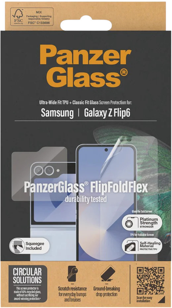 Захисне скло + плівка PanzerGlass Screen Protector Glass & Film для Samsung Galaxy Z Flip6 (5715685001444) - зображення 3