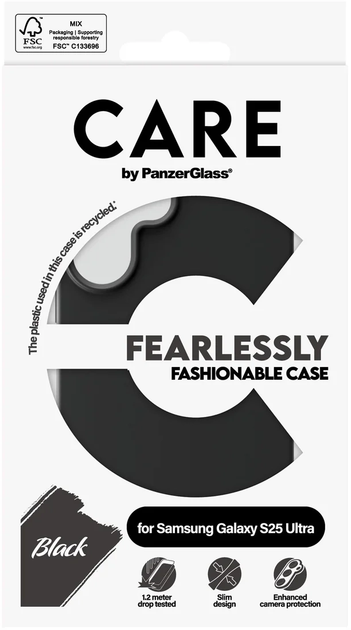 Панель CARE by PanzerGlass Fashionable Case для Samsung Galaxy S25 Ultra Black (5715685016288) - зображення 4