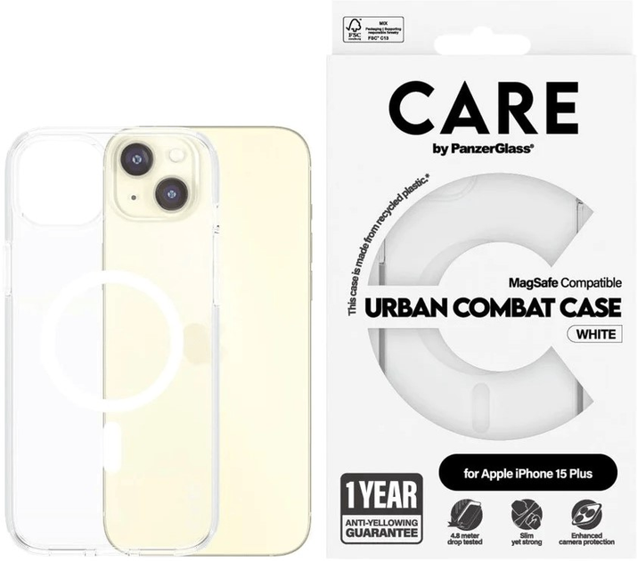 Панель CARE by PanzerGlass Flagship Case Urban Combat with MagSafe для Apple iPhone 15 Plus Transparent (5715685005541) - зображення 3