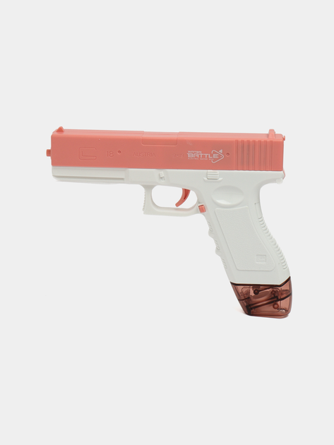 Водный Пистолет Электрический Глок Детский Аккумуляторный + Две Обоймы Glock 18 Розовый - изображение 3
