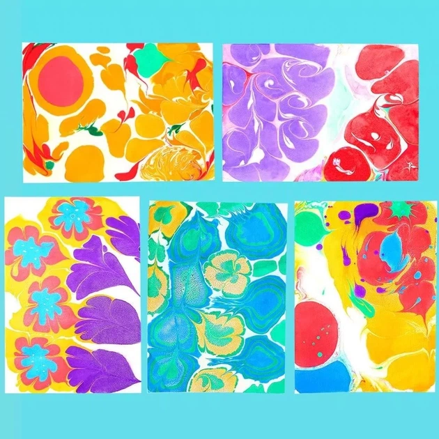 Набор для рисования на воде Tookyland 12 цветов + 50 листов. Marbling. Набор для марморирования, ЭБРУ (LT150) инструкция на украинском языке - изображение 4