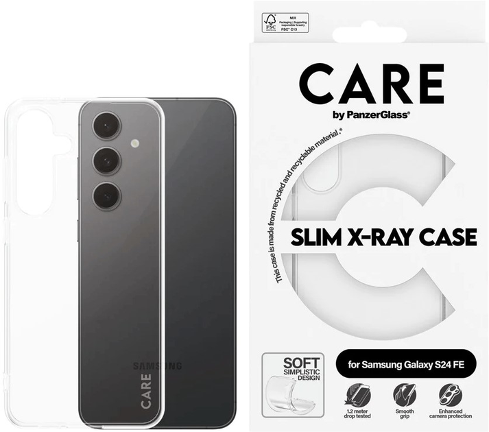 Etui CARE by PanzerGlass X-Ray Soft Basic do Samsung Galaxy S23 FE Transparent (5715685012488) - obraz 3