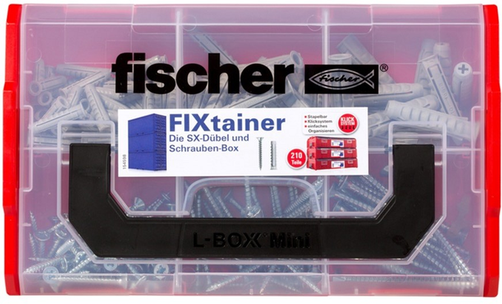 Набір шурупів і дюбелів Fischer FixTainer SX 210 шт. (532891) - зображення 2