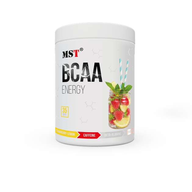 БЦАА MST BCAA Energy 315 грамм Клубника лимон - Фото 1 БЦАА MST BCAA Energy 315 грамм Клубника лимон - изображение 1
