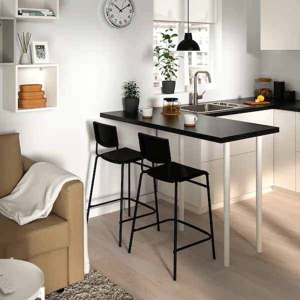Барный стул STIG 63 см IKEA 304.984.18 черный - Фото 2 Барный стул STIG 63 см IKEA 304.984.18 черный - изображение 2