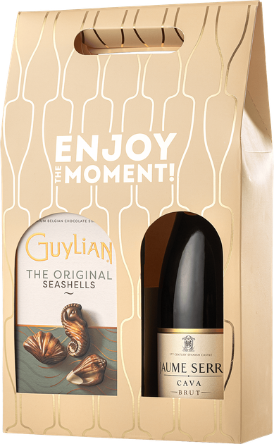 Набір вино ігристе Cava Jaume Serra Brut J. Garcia Carrion біле брют 0.75 л 11.5% + Шоколадні цукерки "Морські мушлі" 125 г, Guylian (1021000195793) - зображення 3