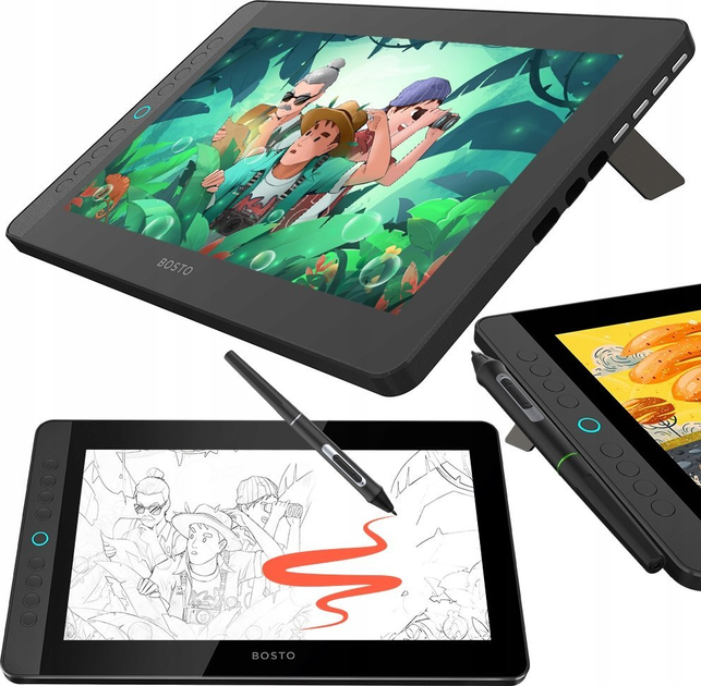 Tablet graficzny Bosto BT-12HDK Black (6972288300339) - obraz 3