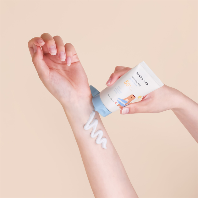 Дитячий гіпоалергенний сонцезахисний крем Round Lab Baby Mild Sunscreen SPF 50+ PA++++ 60ml - изображение 3