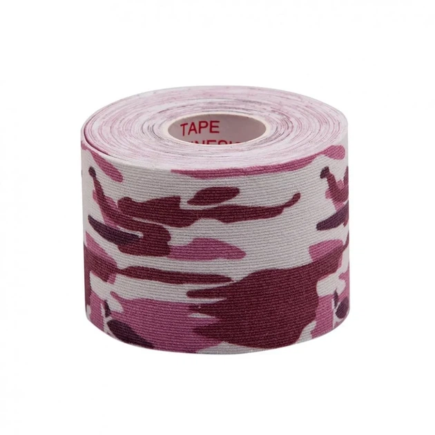 Тейп Кінезіо 3.8 см,камуфляж рожевий кінезіологічна стрічка Kinesiology Tape Sportstape Sport & Therapy, 3.8 см, камуфляж рожевий - зображення 4
