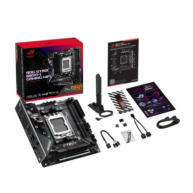 Материнcька плата ASUS ROG STRIX B850-I GAMING WIFI sAM5 B850 2xDDR5 M.2 HDMI USB Type-C WiFi BT mIT - Фото 2 Материнcька плата ASUS ROG STRIX B850-I GAMING WIFI sAM5 B850 2xDDR5 M.2 HDMI USB Type-C WiFi BT mIT - зображення 2