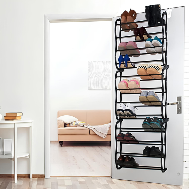 Стійка для взуття ModernHome by Multistore настінна на двері (PJJWMSR003 BLACK) - зображення 7