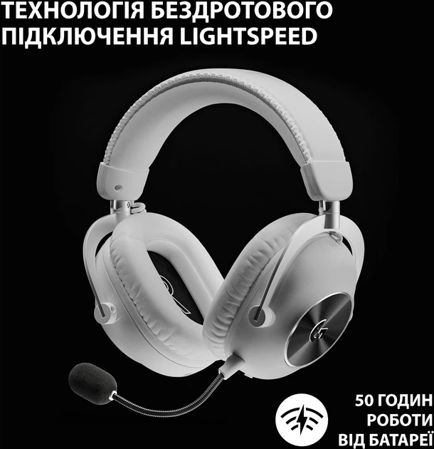 Наушники Logitech G Pro X 2 Lightspeed Wireless White (981-001269) - изображение 4