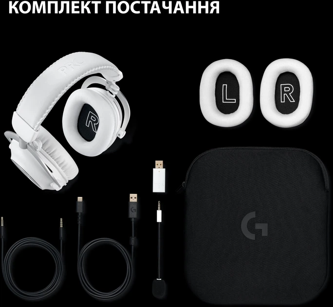 Наушники Logitech G Pro X 2 Lightspeed Wireless White (981-001269) - изображение 10