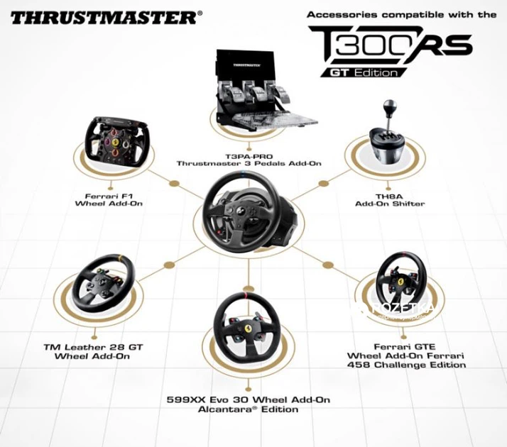 Проводной руль Thrustmaster T300 RS GT Edition Official Sony licensed PC/PS4/PS3 Black (4160681) - Фото 10 Проводной руль Thrustmaster T300 RS GT Edition Official Sony licensed PC/PS4/PS3 Black (4160681) - изображение 10