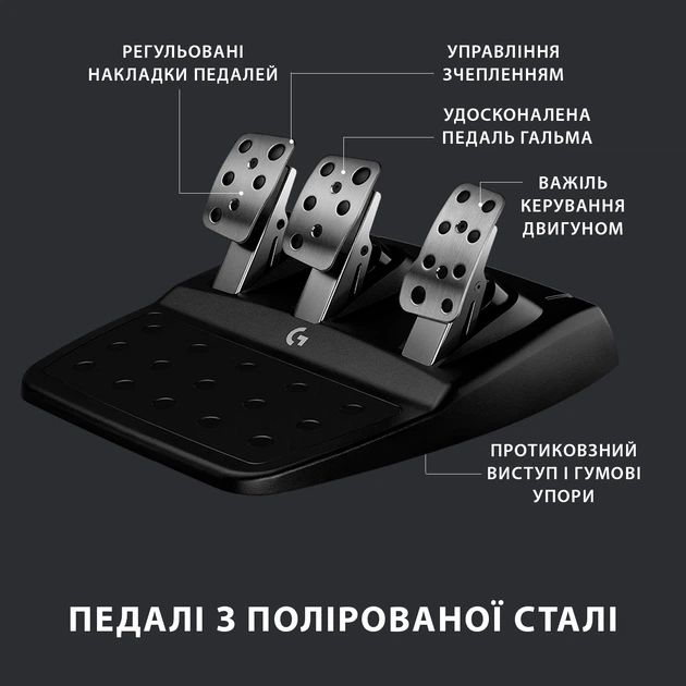 Проводной руль Logitech G923 Racing Wheel and Pedals for PS4 and PC (941-000149) - изображение 7