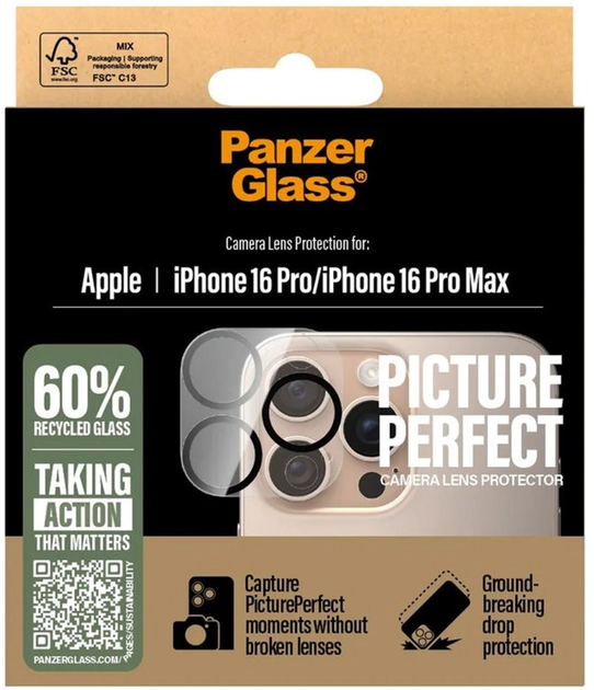Szkło hartowane Panzer Glass PicturePerfect Camera Lens Protector do iPhone 16 Pro / 16 Pro Max Transparrent (5715685002977) - obraz 4